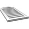 Ekena Millwork Round Top Surface Mount PVC Gable Vent: Functional, w/ 2"W x 1-1/2"P Brickmould Frame, 16"W x 32"H GVPRT16X3202SF - alternate 2
